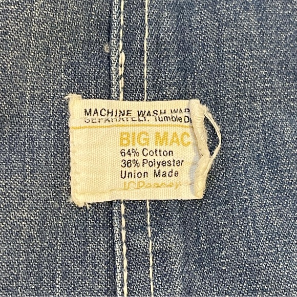 True Vintage | Big Mac | 1970s Union Made Denim Overalls - Picture 14 of 14